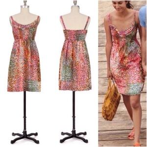 Maeve by Anthropologie Confetti Whirl Ruffle Dress, Small